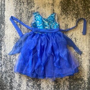 Blue Sequin Kids Costume Dress